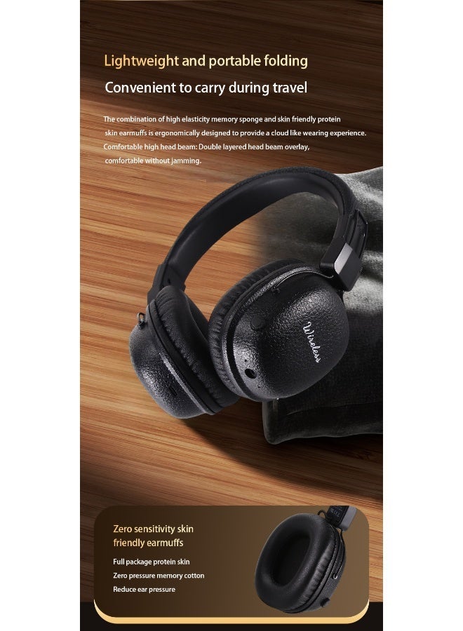 Retro-style Bluetooth Headphones with Microphone and Active Noise Cancellation | Over 30 Hours of Wireless Gaming Time | Lightweight and Foldable Travel Design - Image 5